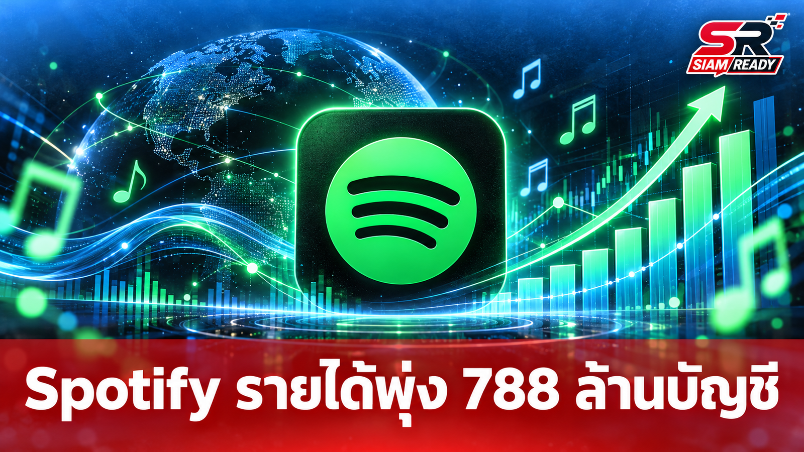 Spotify เผยผลประกอบการ Q3/2026 รายได้พุ่ง 16% ผู้ใช้งานแตะ 788 ล้านราย