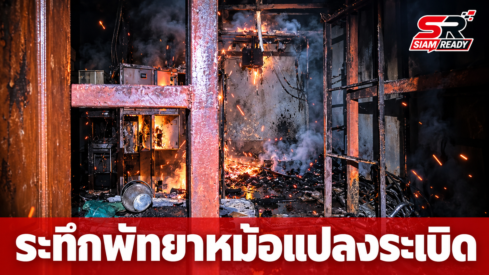 ระทึกพัทยา! หม้อแปลงไฟฟ้าระเบิดกลางร้านอาหารดัง เคราะห์ดีไร้ผู้บาดเจ็บ