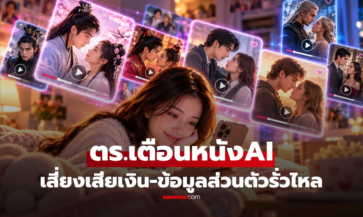 ตร.เตือนภัย แอปฯ ดูหนัง AI หลอกหารายได้ เสี่ยงสูญเงินและข้อมูลส่วนตัว